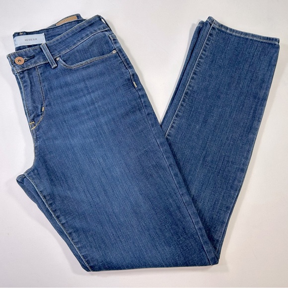 Levi's Strauss Signature Mid Rise Slim Jeans Size 6L Women's - Picture 8 of 13